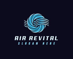 Air Conditioning Wind Ventilation logo design