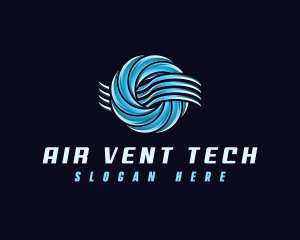 Air Conditioning Wind Ventilation logo design