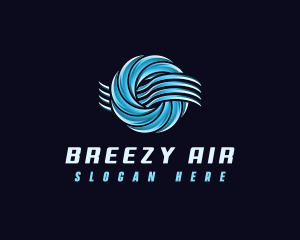 Air Conditioning Wind Ventilation logo design