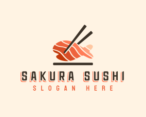 Sashimi Fish Sushi logo design