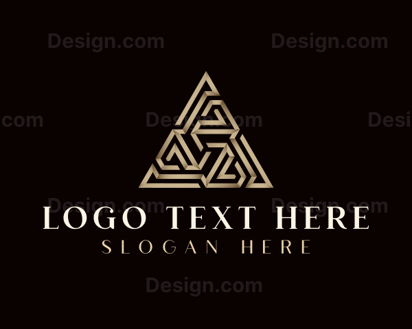 Premium Maze Triangle Logo