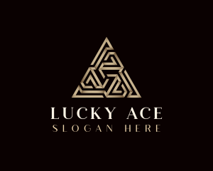 Premium Maze Triangle logo design