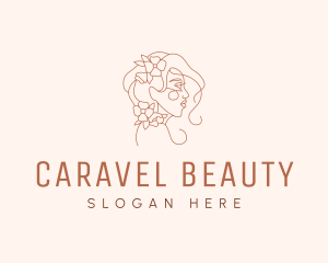 Flower Lady Beauty logo design