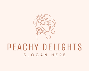 Flower Lady Beauty logo design