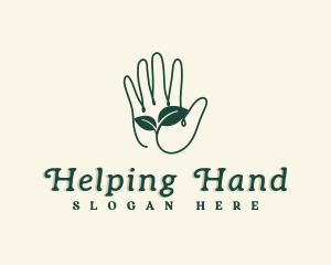 Gardener Hand Plant logo design