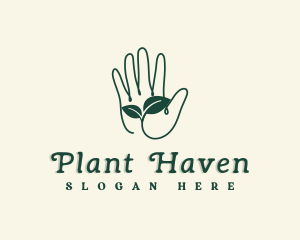 Gardener Hand Plant logo design