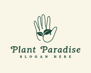 Gardener Hand Plant logo design