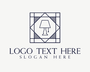 Frame - Antique Frame Lamp logo design