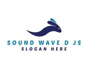 Beach Wave Rabbit  logo design