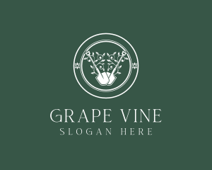 Gardening Vine Shovel logo design