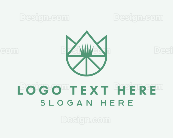 Tulip Flower Grass Logo