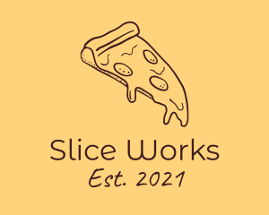 Pizzeria Pizza Slice  logo design