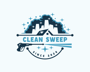 Sanitation Home Cleaning logo design