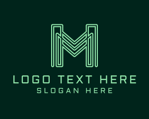 Business Tech Letter M  Logo