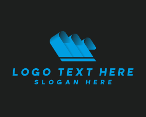 Modern 3D Waves Business logo