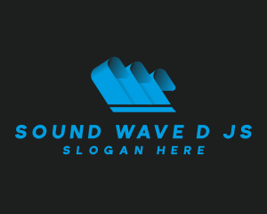 Modern 3D Waves Business logo design