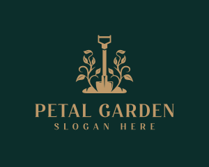 Planting Shovel Landscaper logo design