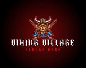 Viking Warrior Gaming logo design