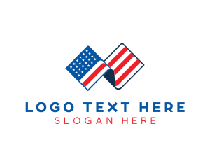 USA American Flag logo design