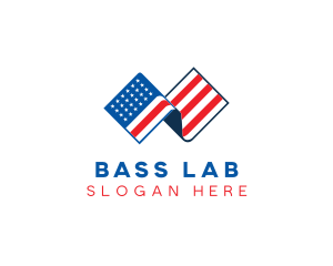 USA American Flag logo design