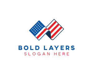 USA American Flag logo design