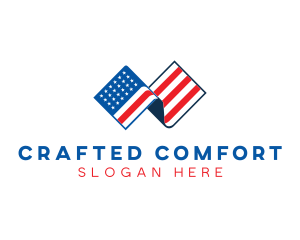 USA American Flag logo design