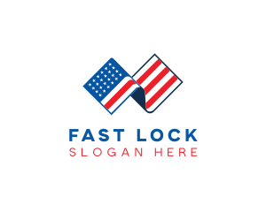 USA American Flag logo design