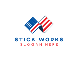 USA American Flag logo design