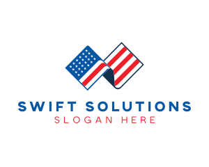 USA American Flag logo design