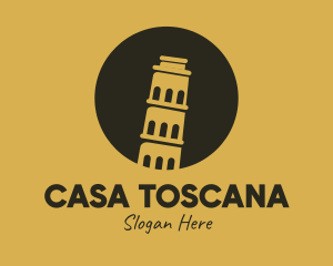 Leaning Tower of Pisa logo design