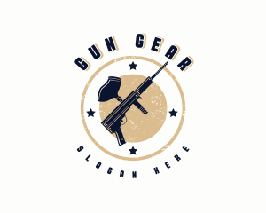 Paintball Gun Shooting Sports logo design