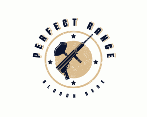 Paintball Gun Shooting Sports logo design