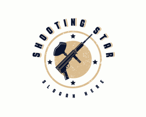 Paintball Gun Shooting Sports logo design