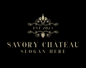 Luxury Fine Dining Winery logo design