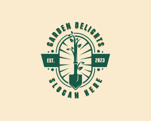 Gardening Shovel Plant logo design