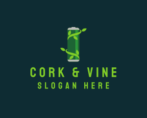 Green Vines Battery logo design