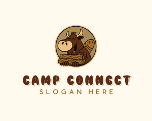 Wild Boar Camping Firewood logo design