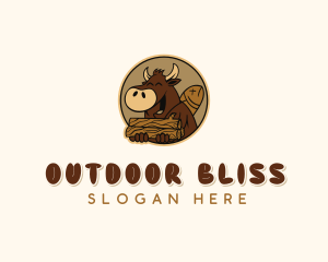 Wild Boar Camping Firewood logo design