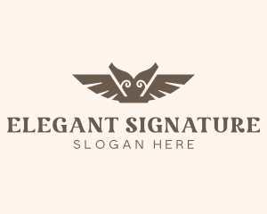 Elegant Ancient Wings logo design