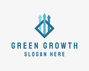 Economics Growth Arrow  logo design