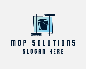 Mop Bucket Housekeeping logo design