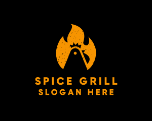 Chicken Fire Grill logo design