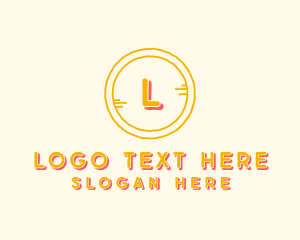 Yellow Handdrawn Circle Art logo