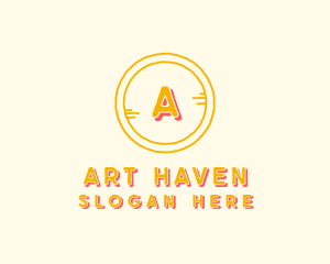 Handdrawn Circle Art logo design