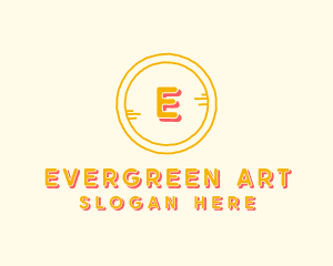 Handdrawn Circle Art logo design