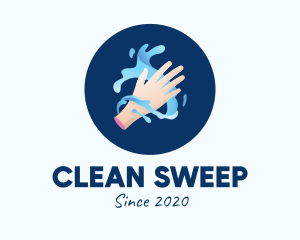 Clean Hand Washing Sanitizer logo design