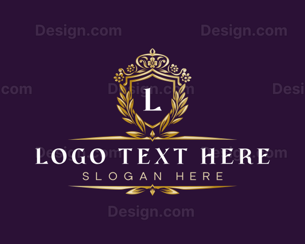 Elegant Floral Shield Logo