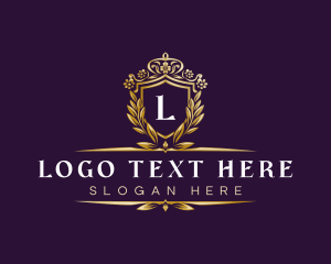 Elegant Floral Shield logo