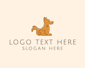 Sitting Brown Dog  logo