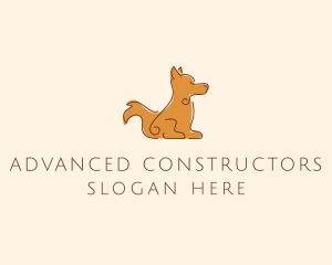 Sitting Brown Dog  Logo